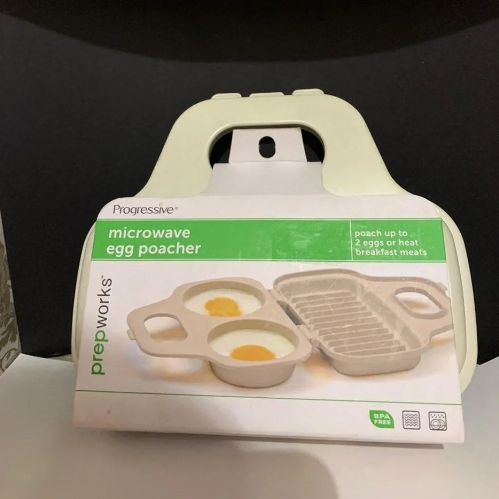 2 egg Microwavable poacher/ meat warmer